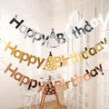 Happy Birthday Hat Hollow Bunting Banner Happy Birthday Letters Baby Shower Boy Girl Birthday Party Decoration