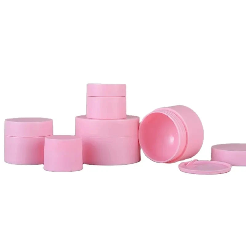 Wholesale 3g 5g 10g 15g 20g 30g 50g Empty  Custom White Black pink Round Jars pp Plastic Cosmetic Cream Jar