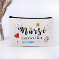 Personalized Makeup Bags with Zippers Fashionable  Style Canvas Good for Weddings Gifts Featuring Custom Pattern