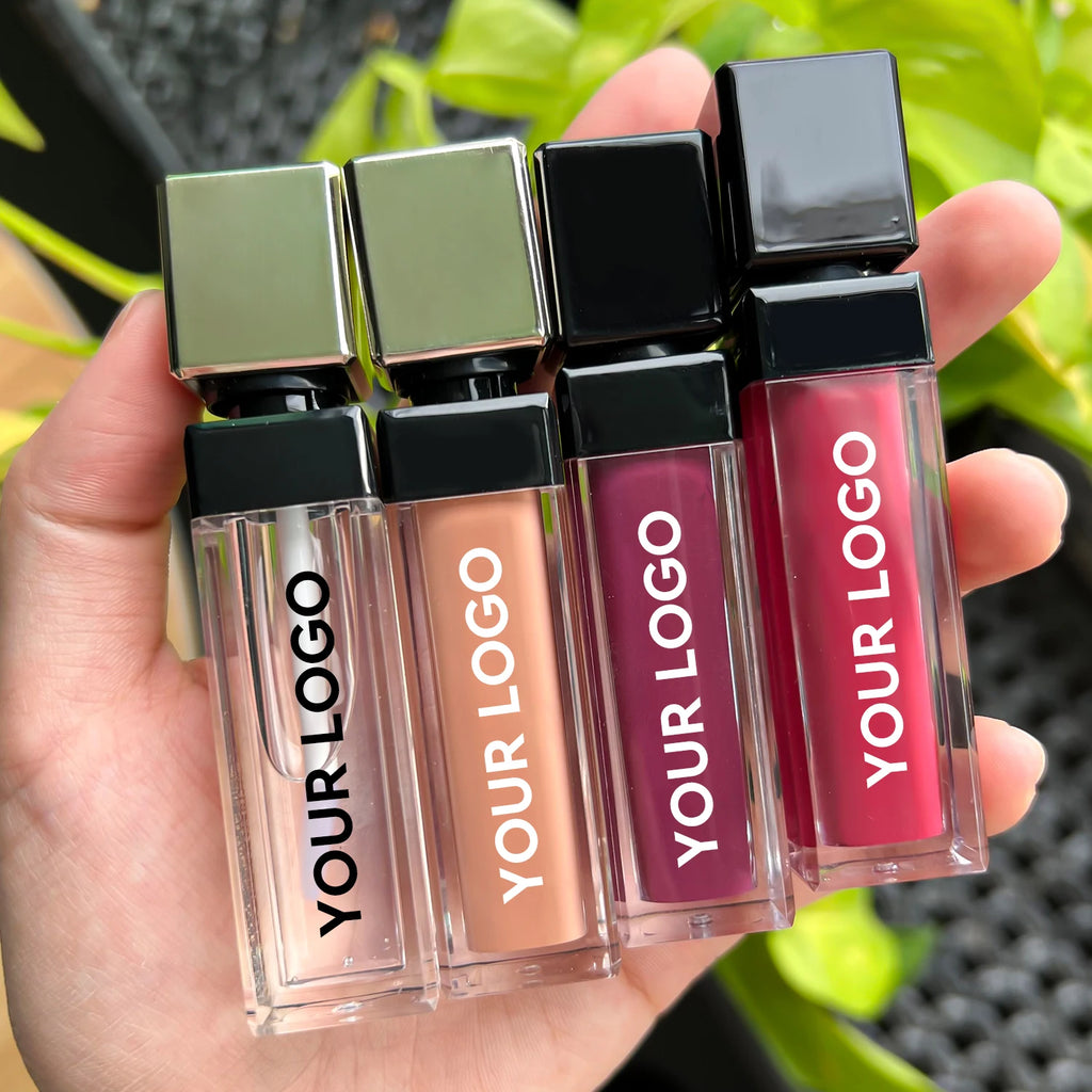 Wholesale Lipgloss Customize Your Logo Vegan Glossy Matte Finish Lipstick With Low Moq Lip Gloss Empty Tubes