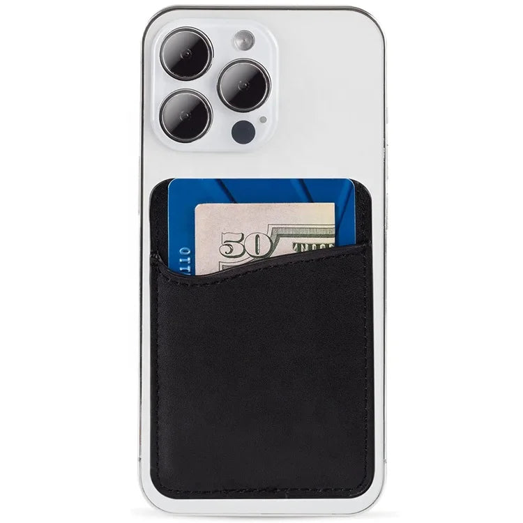Hot Sale Self-Adhesive Mobile Phone Card Holder Strong Sticker PU Leather Credit Card Holder for Back of Phone