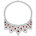 Anster Lab Grown Ruby Necklace Pigeon Blood Ruby Haute Joaillerie