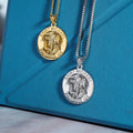 Archangel St.Michael Necklace Protect Me Saint Shield Angel Protection Pendant Orhodox Amulet Christian Jewelry