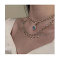 Zircon Tassel Necklace with Butterfly Shape Overlapping High-End Link Chain Fine Pendants & Charms Vintage Clavicle Chain