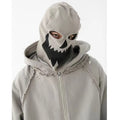 Vintage Custom Zip-Up Hoodie for Men 100% Cotton Heavy Fleece Raw Edge Over-Size Basic Hoodie for Winter