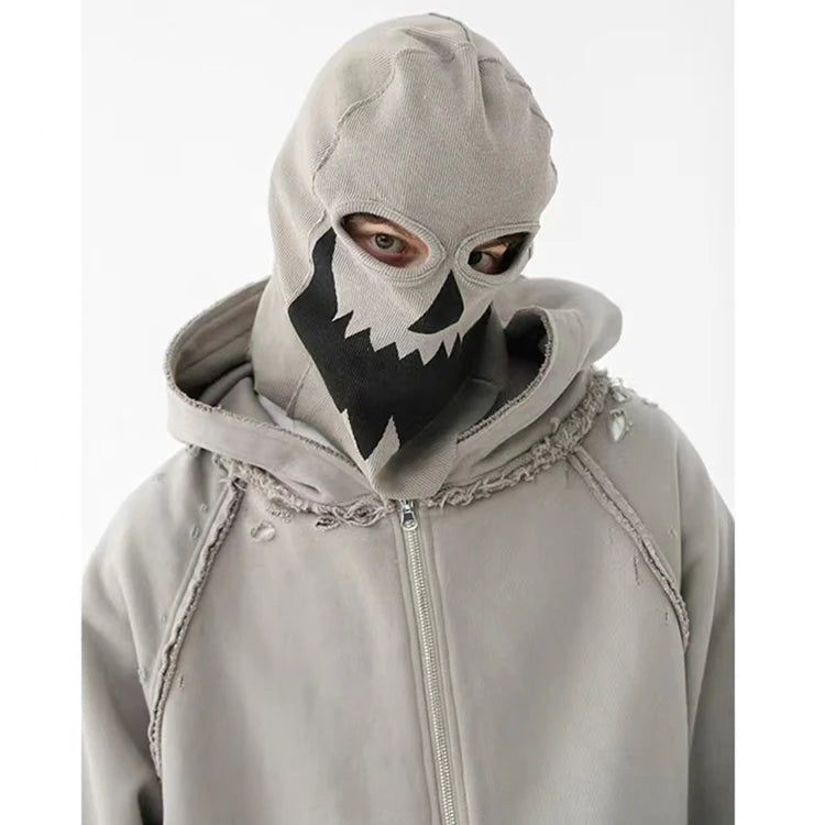 Vintage Custom Zip-Up Hoodie for Men 100% Cotton Heavy Fleece Raw Edge Over-Size Basic Hoodie for Winter