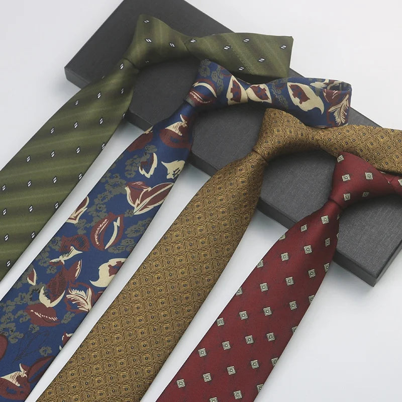 Fashion Design 8cm Regular Size Men Tie Printed Mens Necktie Abstract Design Premium Ties for Men