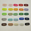 3.2cm 9Teeth Stainless Steel Extension Hair Clips Solid Ribbon Wrapped Handmade Metal Snap Hairpin for Girl DIY Pet Hair Jewelry