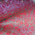 Red Reflective Silver Mesh Cloth Stretch Knitted Polyester Fabric for Shoes and Bags