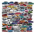 100Pcs Hot Sale Cartoon Car JDM Graffiti Stickers Decorative Label for Luggage Laptop Motorcycle Notebook PVC Waterproof Sticker
