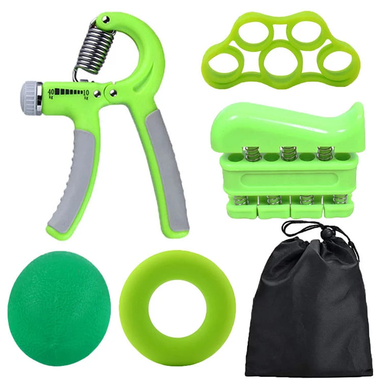 Wholesale Adjustable Hand Grip Strengthener Workout Kit Finger Strength Exerciser Adjustable Resistance Hand Gripper Set