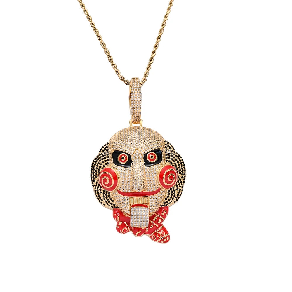 CN250 Large Size Bling Bling CZ Jewelry  Pendant Iced Out Cubic Zircon Pendent Necklace Gold Hip Hop Gift Jewelry