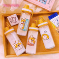 Summer Fashionable and Simple Corgi Printed Glass Cup Collapsible Cute Girls Use Sports Water Bottles CUP1529