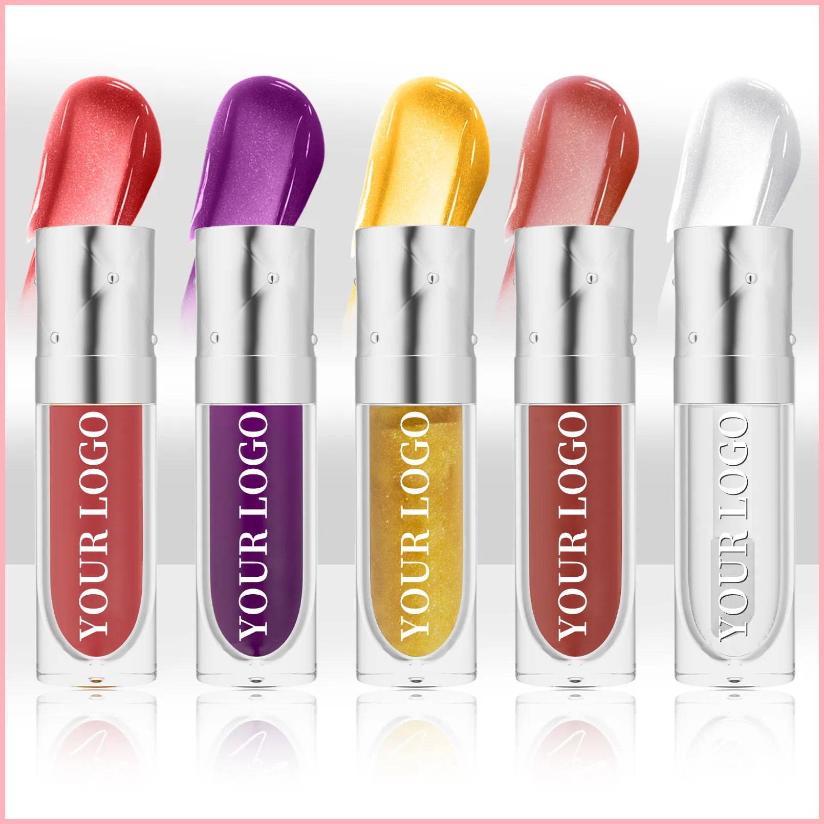 Moist Changing Lip Oil Lip Gloss Waterproof Wavy Grain Your Logo Lip Gloss for Girl Lipstick with Unique Tube