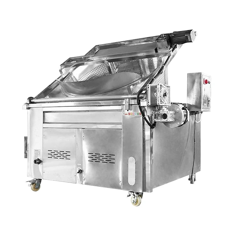 In-Smart Factory Commercial Stainless Steel Electric/Gas Fryer Industrial Batch Potato Snacks Fish Fryer Easy Clean 15kW 380V