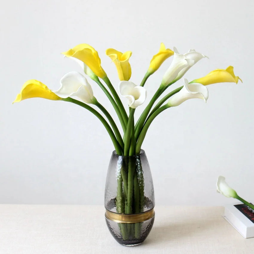 M186 Wedding Decor Artificial Flower Wholesalers Calla Lily Artificial Real Touch Calla Lily Bulbs Silk Artificial Calla Lilies