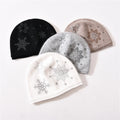 Jxwatcher  Custom Logo Wholesale Bulk Winter Beanie Sport Double Layer Thick Warm Soft Cashmere Beanie Cap Knit Winter
