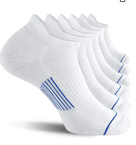 Men's 6 Pack Ankle Running Socks Low Cut Cushioned Athletic Sports Socks Custom logo