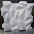 ZJ Wholesale Luxury Waterproof Fireproof 3D Texture PVC Geometric Wall Panels for Hotel Dining Outdoor & Household Use