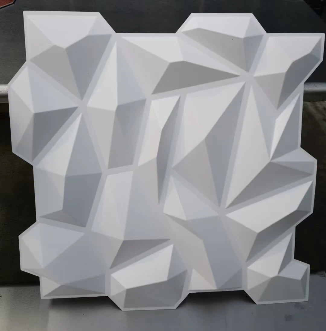 ZJ Wholesale Luxury Waterproof Fireproof 3D Texture PVC Geometric Wall Panels for Hotel Dining Outdoor & Household Use