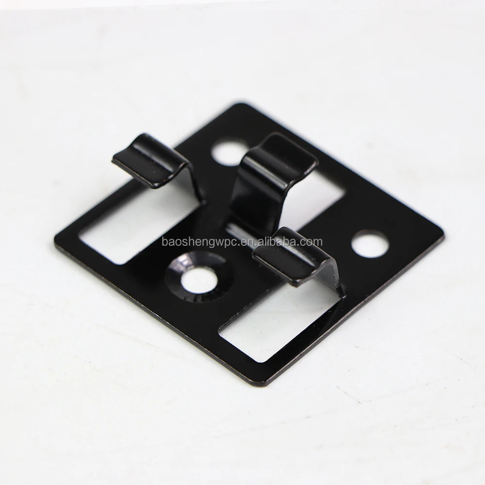 Modern Design WPC Board Composite Decking Black Color Hidden Metal Clips Deck Clips Practical and Stylish
