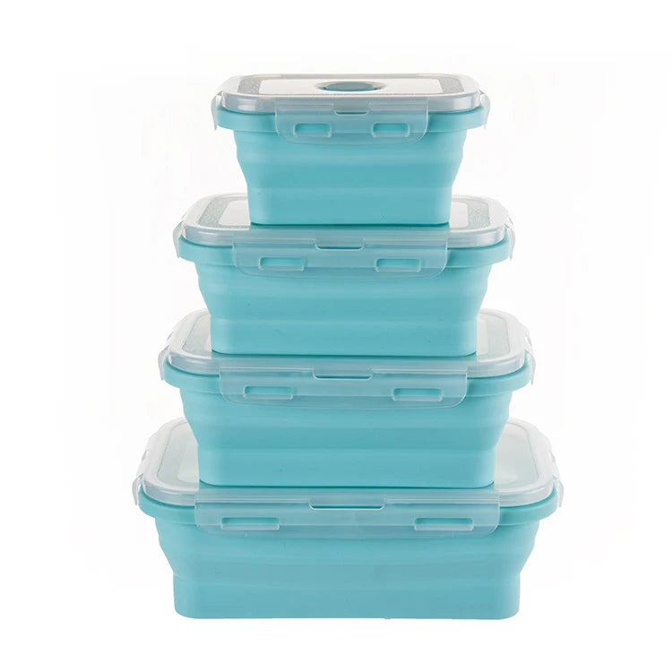 High Quality Silicone Food Packaging Foldable Storage Box with Easy Clean Multifunction Design for Microwave Refrigerator Use