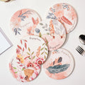 New Design Non-Slip Hot Pads Round Ceramic Table Coaster Flower Pattern Coaster Trivets for Hot Dishes Pots and Pans