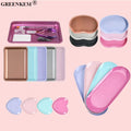 8 Colors Square/Heart/oval Multifunction Durable Stainless Steel Cosmetics Tray Nail Desktop Tool Storage Tray