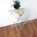 Modern Clear Acrylic Folding Coffee Table Small Square Portable Living Room Table