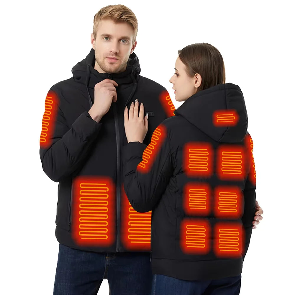 Wholesale Winter USB Heated Jacket Coat for Men and Women Electric Stand Collar Motorcycle Electric Heated Jacket MegaBDM