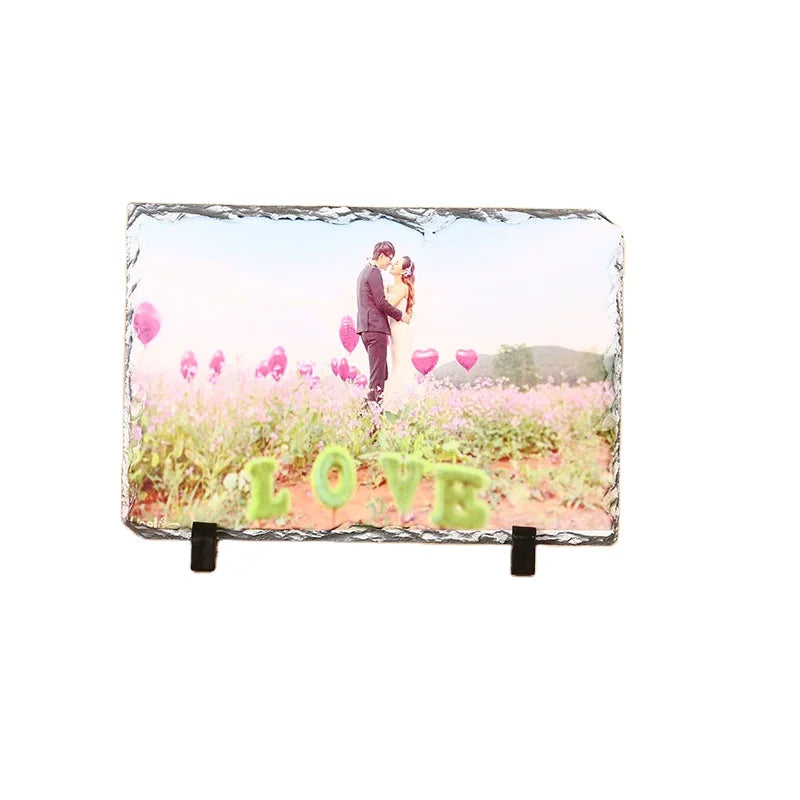 SH-55 Custom Sublimation 18*26cm Glossy Rock Slate Photo Frames for Home Decor Weddings Memories