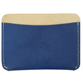 Slim Luxury Blue Color Wallet Vegetable Tanned Leather Custom Name Credit Card Holder