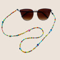 Handmade Fashion Simple Style Decorative Glass Seed Beads Evil Eyes Charm Sun Glasses Chain on Neck Holder Accessories
