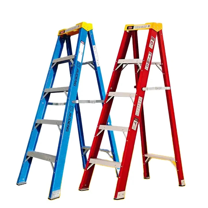 Foldable Industrial 5-Step Fiberglass FRP Ladder with 150kg Capacity CE Certified for Modern Exterior Use
