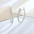 Fashion Personality Trendy Women's Hoop Earrings Angel Design Good Quality Rhodium Plated 925 Sterling Silver Zircon Gift Party