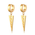 Hot Selling Stainless Steel Dubai Gold Plated Dangle Earrings Classic Geometric Pendant Design