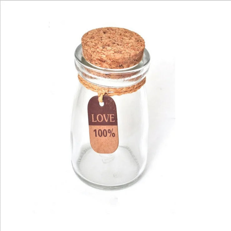 Wholesale Milk Drink Container Pot 150ml Wide Mouth Glass Pudding Jar Yogurt Pudding Cup 5oz With Cork Lid