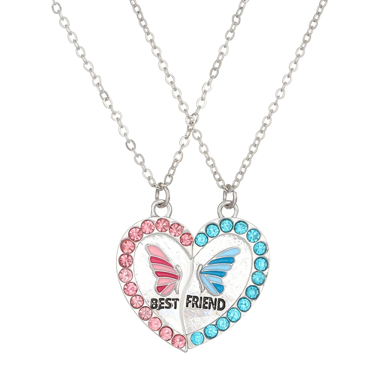 New Friendship Necklace Women Alloy Love Rainbow Necklace Set Personality Good Friends Friendship Necklace for Girls