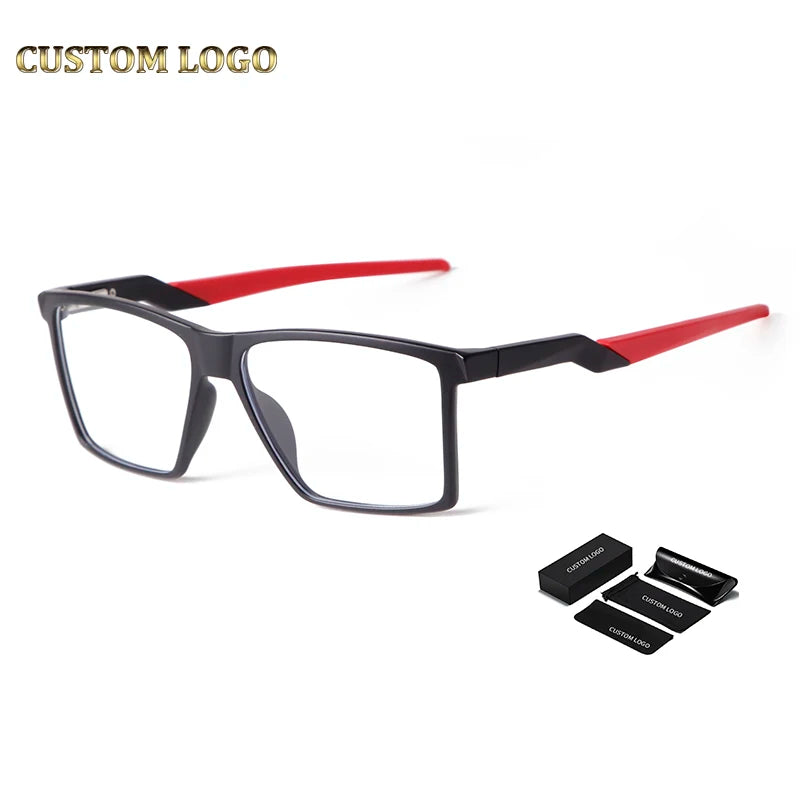 PSTY6901  2024 New Sports Square Optical Glasses Frame Spring Temples for Women Men Computer UV400 Anti Blue Light