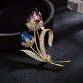 Women's High-grade Crystal Flower Brooch Party Banquet Clothing Accessories Pin