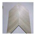Smooth Finish Durable White Oak Engineered Hardwood Parquet Flooring Fish Bone Herringbone Design 15mm Thick UV Living Room