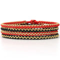 SKY A6 4mm Colorful Gold Custom Handmade Braided Bracelet Beading Red Gold Cord Friendship Jewelry Bracelets Bangle Wholesale