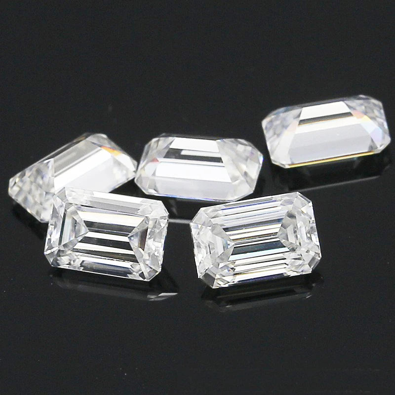 Emerald Cut / Octagon 4x3mm ~ 10x8mm Synthetic Loose Gemstone Price White D Color VVS Moissanite Diamond