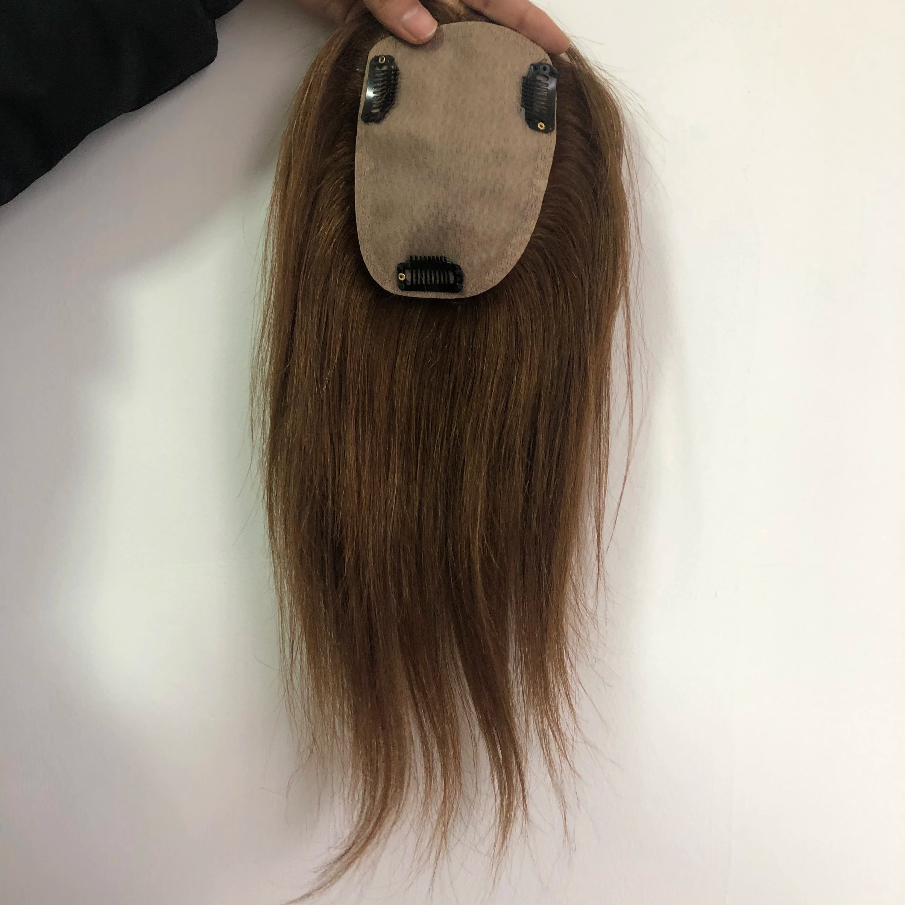 Custom Size Silk Base Clip in Hair Extensions  Human Hair Topper