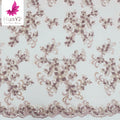 HY2408 3D Flower Bead Embroidered Sequin Tulle Lace Fabric Multi-Color Wedding Dress Travel Shooting Accessories Woman