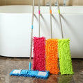Mop Household Cover Flat Mop Chenille Absorbent Replacement Cloth Wet and Dry Dual Use Flat Mop Free Hand Wash