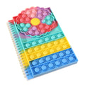 Custom Pop Its Toys Fidgets Spiral Notebooks Pop Push Popper Bubble Fidget Notebook