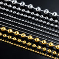 Manufacturer Jewelry Diy Gold Ball Stainless Steel Metal Waterproof and Hypoallergenic Beads Chain for Jewelry Making