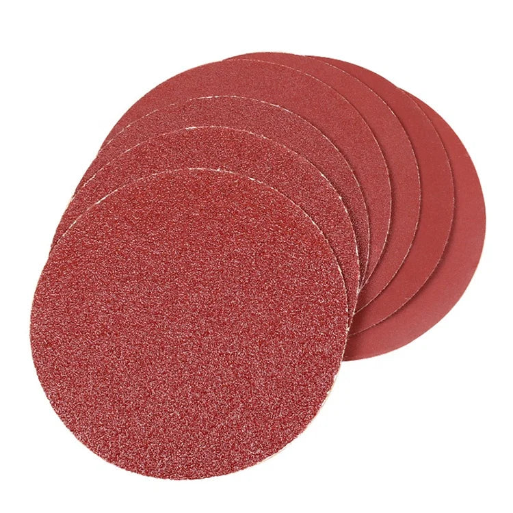 Hook and Loop Aluminum Oxide Medium Hardness Abrasive Disc 4.5" or 5" Inch 8 Hole OEM Customizable Grit 40-2000