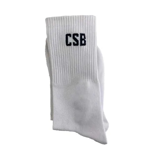 B84 RTS White Sports Socks Made in China Breathable Sweat-absorb Crew for Running Yoga Daily Wear